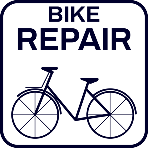 Simple Bike Repair Workshop Directional Sign Template